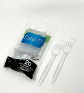 Tenedor pequeño cristal  - XB-D35C - Paquete 100 pzas